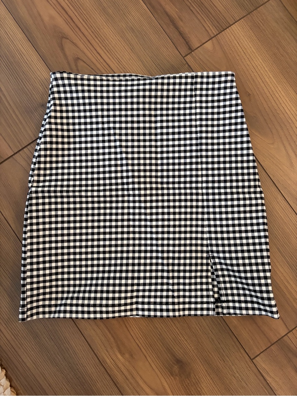 Shinestar Black and White Gingham Mini Skirt - Picture 1 of 3